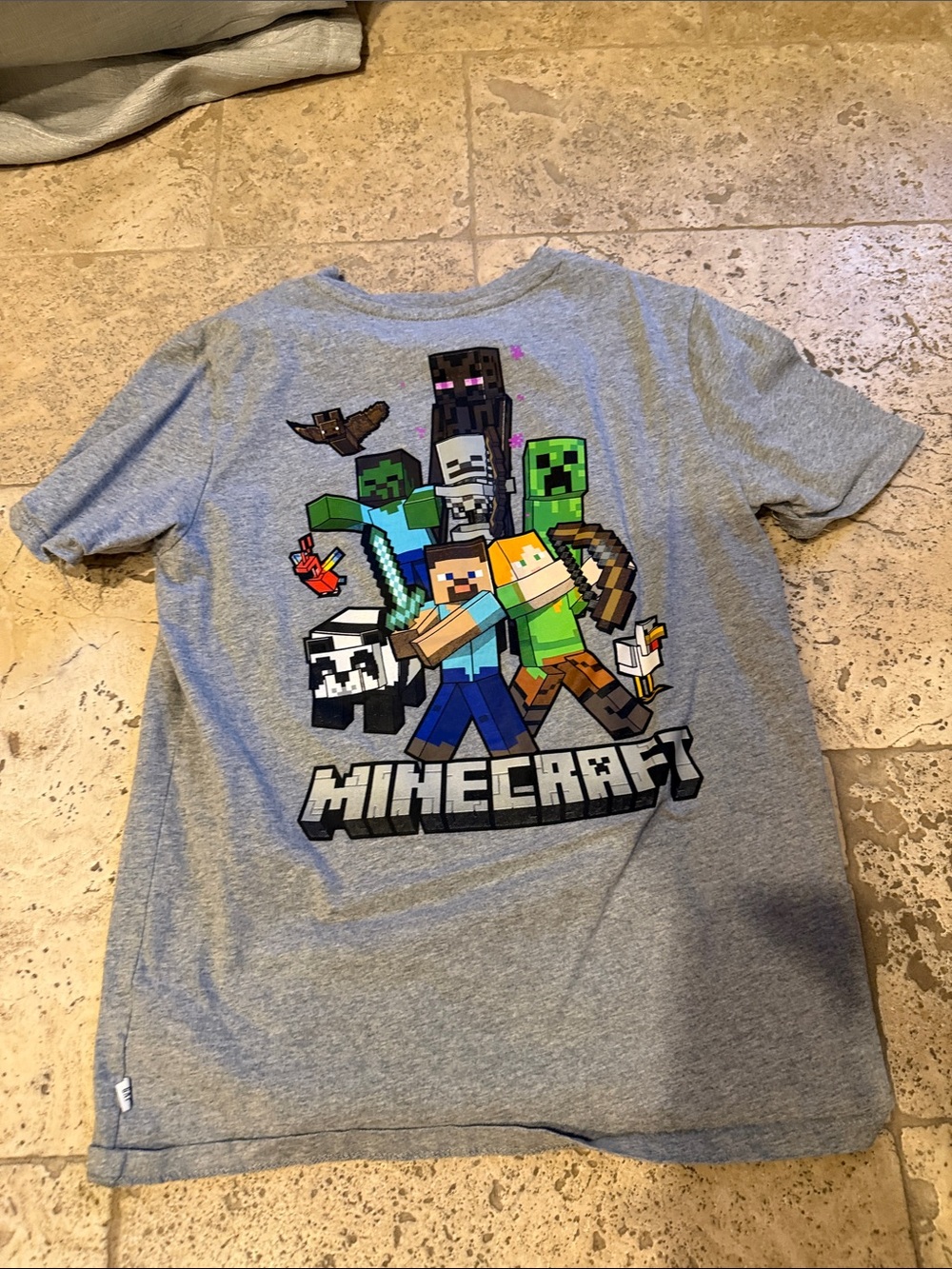 Minecraft Graphic Short Sleeve Tee - Gray